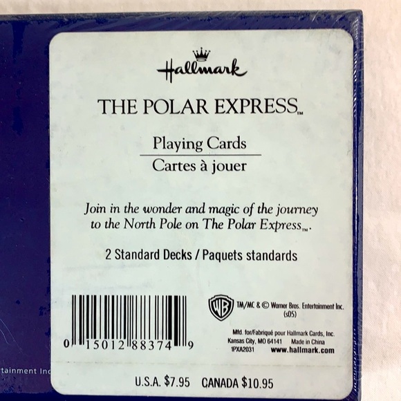Rare Hallmark Polar Express Playing Cards. 2 decks in the box. New, sealed - Picture 5 of 5
